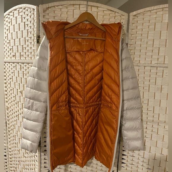 Like New White/Silver Hooded Quilted Anorak Packable from French Connection - Picture 9 of 11